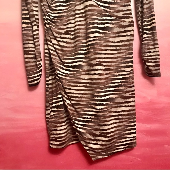 Tommy Bahama Animal Zebra Wrap Dress Sz M - Picture 6 of 14
